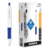 Sarasa Dry X1+ Retractable Gel Pen, Medium 0.7 Mm, Blue Ink, White Barrel, 12/pack