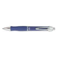 Gr8 Retractable Gel Pen, Medium 0.7mm, Black Ink, Black-silver Barrel, Dozen