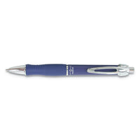 Gr8 Retractable Gel Pen, Medium 0.7mm, Blue Ink, Blue-silver Barrel, Dozen