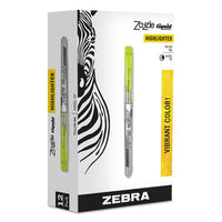 Zazzle Liquid Ink Highlighter, Chisel Tip, Assorted Colors, 10-set