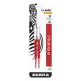 Jf Refill For Jimnie, Sarasa, Sarasa, Ecosarasa, Orbitz, Z-grip, Z-grip And Gr8 Gel Roller Ball Pens, Medium, Red, 2-pack