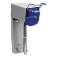 Heavy Duty Hand Care Wall Mount System, 1 Gal, 5" X 4" X 14", Silver-blue