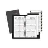 Compact Weekly Appointment Book, 6.25 X 3.25, Black, 2021