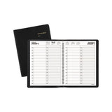 Two-person Group Daily Appointment Book, 11 X 8, Black, 2021