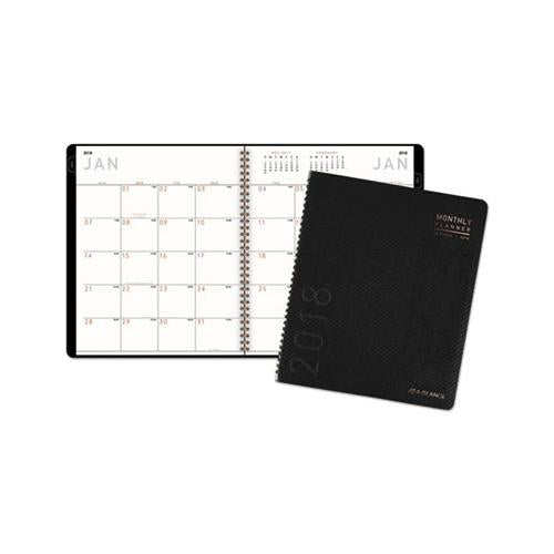 Contemporary Monthly Planner, Premium Paper, 11 X 9, Graphite Cover, 2021