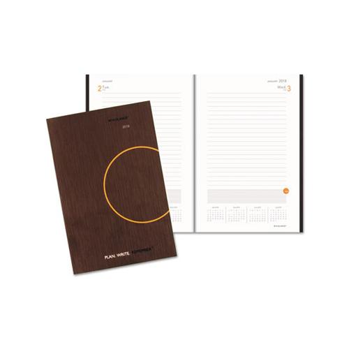 One-day-per-page Planning Notebook, 9 X 6, Dark Gray-orange, 2021