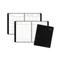 Contemporary Weekly-monthly Planner, Column, 11 X 8.25, Black Cover, 2021
