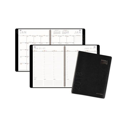 Contemporary Weekly-monthly Planner, Column, 11 X 8.25, Graphite Cover, 2021