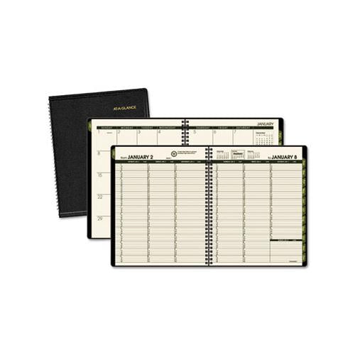 Recycled Weekly-monthly Classic Appointment Book, 8.75 X 7, Black, 2020