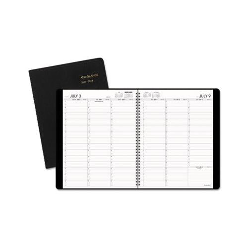 Weekly Appointment Book, Academic, 11 X 8.25, Black, 2020-2021