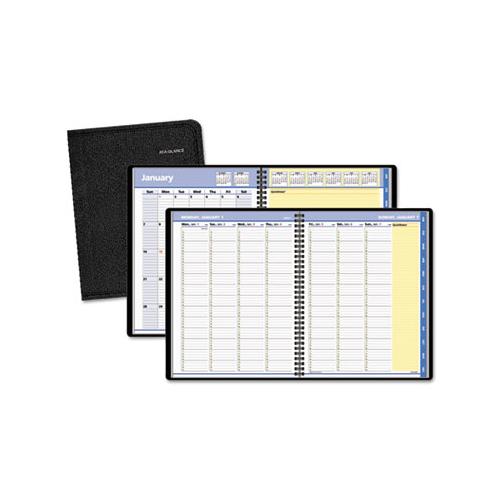 Quicknotes Weekly-monthly Appointment Book, 11 X 8.25, Black, 2021