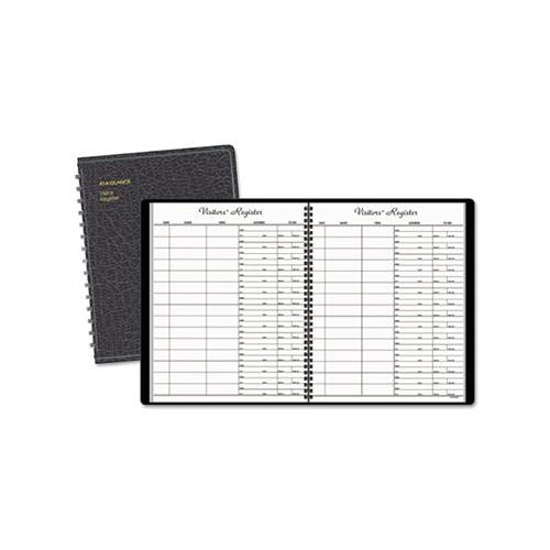 Recycled Visitor Register Book, Black, 8.38 X 10.88