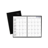 Academic Monthly Planner, 12 X 8, Black, 2020-2021