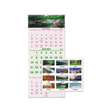 Scenic Three-month Wall Calendar, 12 X 27, 2021