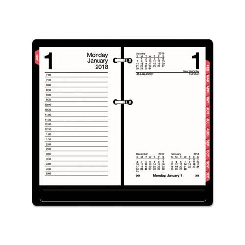 Desk Calendar Refill With Tabs, 6 X 3.5, White, 2021