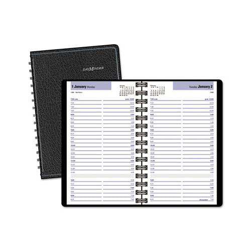 Daily Appointment Book With15-minute Appointments, 8.5 X 5.5, Black, 2021