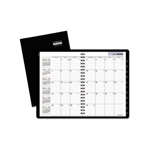 Hard-cover Monthly Planner, 11.78 X 5, Black, 2020-2022