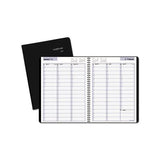 Weekly Appointment Book, 11 X 8, Black, 2021