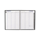 Hardcover Weekly Appointment Book, 11 X 8, Black, 2021