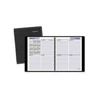 Open-schedule Weekly Appointment Book, 8.75 X 7, Black, 2021