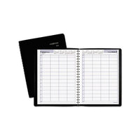 Four-person Group Daily Appointment Book, 11 X 8, Black, 2021