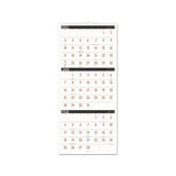 Contemporary Three-monthly Reference Wall Calendar, 12 X 27, 2020-2022