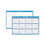 Horizontal Erasable Wall Planner, 36 X 24, Blue-white, 2021