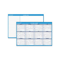 Horizontal Erasable Wall Planner, 48 X 32, Blue-white, 2021