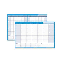 30-60-day Undated Horizontal Erasable Wall Planner, 48 X 32, White-blue,