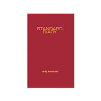 Standard Diary Recycled Daily Reminder, Red, 8.25 X 5.75, 2021