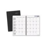 Monthly Planner, 12 X 8, Black Two-piece Cover, 2020-2021