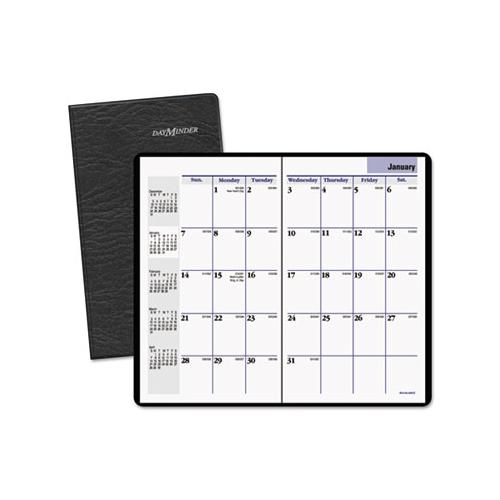 Pocket-sized Monthly Planner, 6 X 3.5, Black, 2021