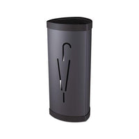 Triangular Umbrella Stand, 10.25w X 10.25d X 23.67h, Black Steel-plastic