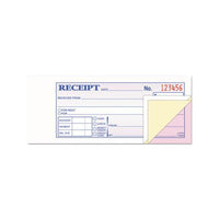 Receipt Book, 2 3-4 X 7 3-16, Three-part Carbonless, 50 Forms