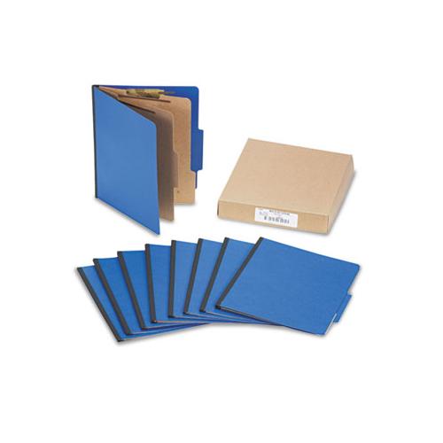 Colorlife Presstex Classification Folders, 2 Dividers, Letter Size, Dark Blue, 10-box