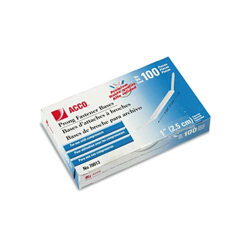 Premium Two-piece Paper Fasteners, 1" Capacity, 2.75" Center To Center, Silver, 100-box