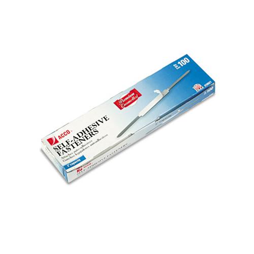 Self-adhesive Paper Fasteners, 2" Capacity, 2.75" Center To Center, Brown, 100-box