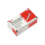 Brass Prong Paper Fasteners, #5, 1.25" Capacity, Brass, 100-box