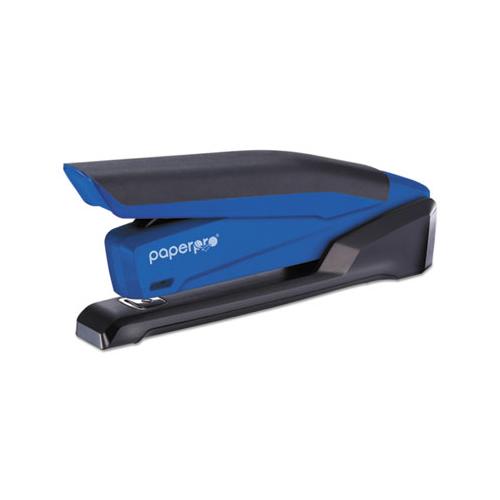 Inpower Spring-powered Desktop Stapler, 20-sheet Capacity, Blue