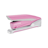 Incourage Spring-powered Desktop Stapler, 20-sheet Capacity, Pink-white