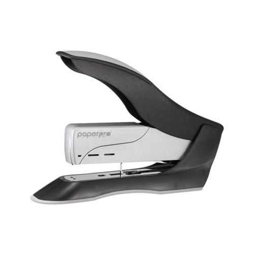 Spring-powered Premium Heavy-duty Stapler, 100-sheet Capacity, Black-silver