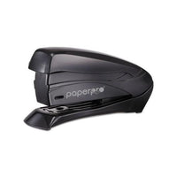 Inspire Spring-powered Half-strip Compact Stapler, 15-sheet Capacity, Black