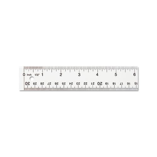 See Through Acrylic Ruler, 12", Clear