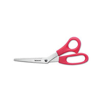 Value Line Stainless Steel Shears, 8" Long, 3.5" Cut Length, Red Offset Handle