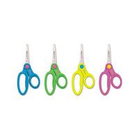 Kids' Scissors With Antimicrobial Protection, Pointed Tip, 5" Long, 2" Cut Length, Randomly Assorted Straight Handles