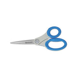 Scissors With Antimicrobial Protection, 8" Long, 3.5" Cut Length, Blue Straight Handle