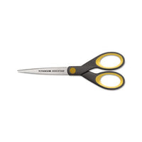 Non-stick Titanium Bonded Scissors, 7" Long, 3" Cut Length, Gray-yellow Straight Handle