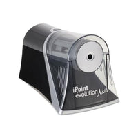Ipoint Evolution Axis Pencil Sharpener, Ac-powered, 4.25" X 7" X 4.75", Black-silver
