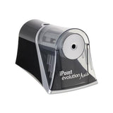 Ipoint Evolution Axis Pencil Sharpener, Ac-powered, 4.25" X 7" X 4.75", Black-silver