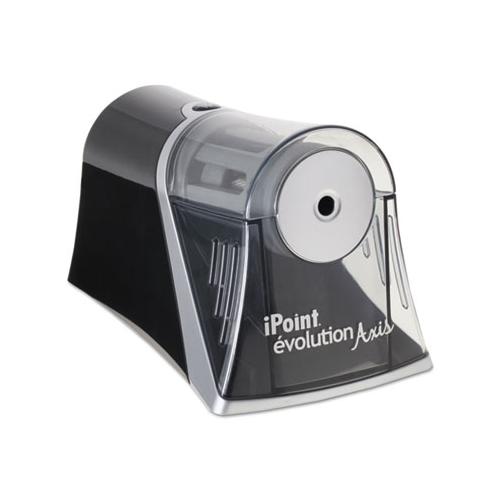 Ipoint Evolution Axis Pencil Sharpener, Ac-powered, 4.25" X 7" X 4.75", Black-silver